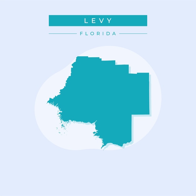 Ilustración vectorial del vector del mapa de Levy de Florida