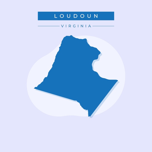 Ilustración vectorial del vector del mapa de Loudoun en Virginia