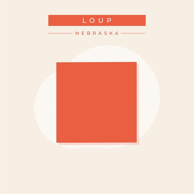 Ilustración vectorial del vector del mapa de Loup de Nebraska
