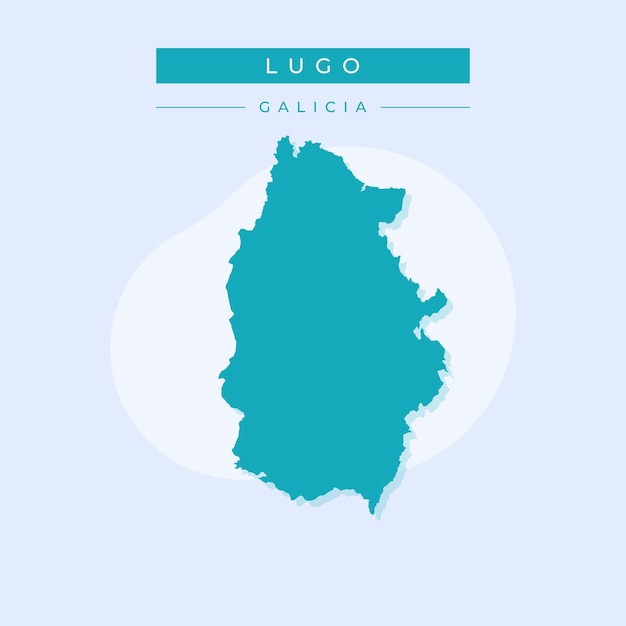 Ilustración vectorial del vector del mapa de Lugo España