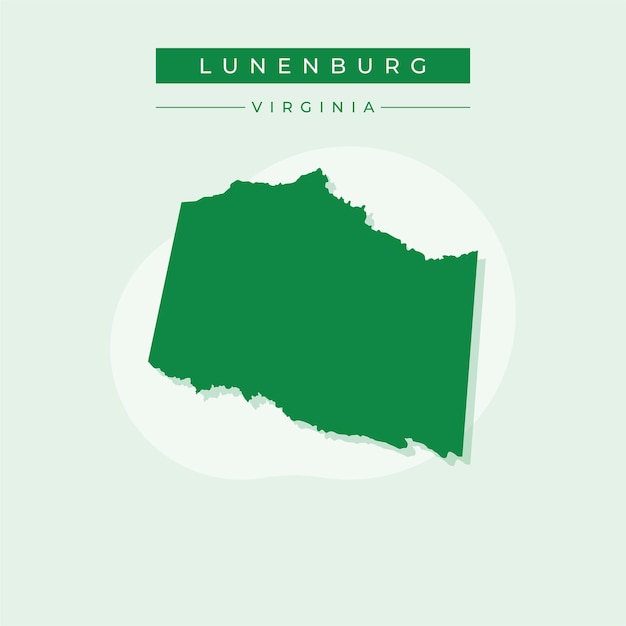 Ilustración vectorial del vector del mapa de Lunenburg en Virginia