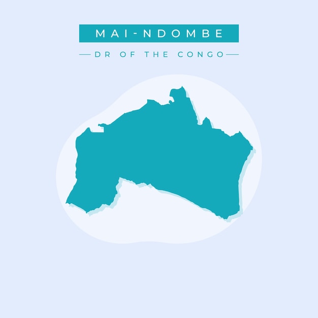 Ilustración vectorial del vector del mapa de maindombe república democrática del congo