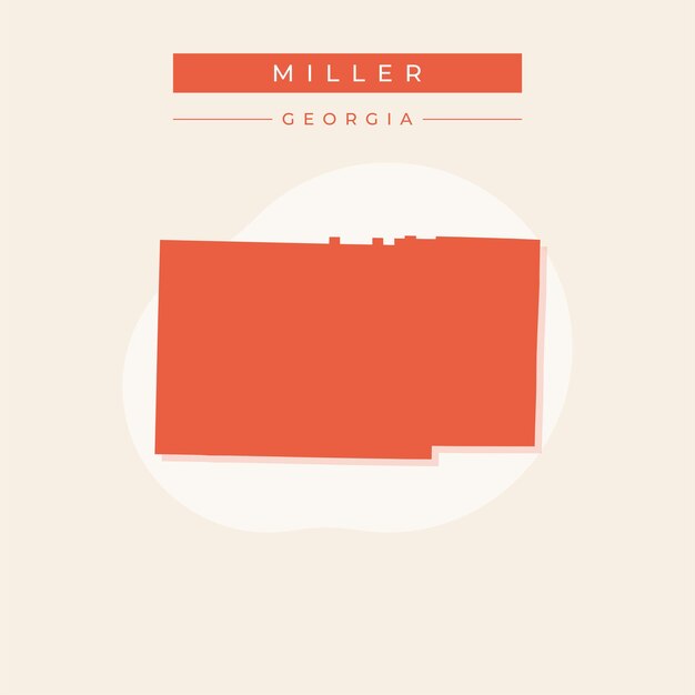 Ilustración vectorial del vector del mapa de Miller en Georgia
