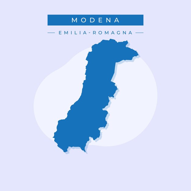 Ilustración vectorial del vector del mapa de Módena, Italia