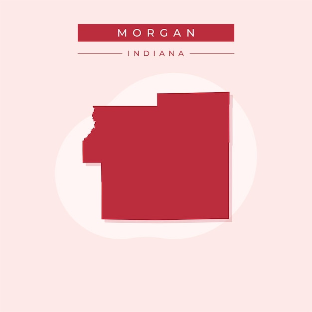 Ilustración vectorial del vector del mapa de Morgan en Indiana