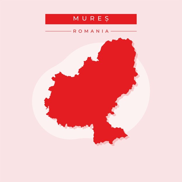 Ilustración vectorial del vector del mapa de Mures de Rumania