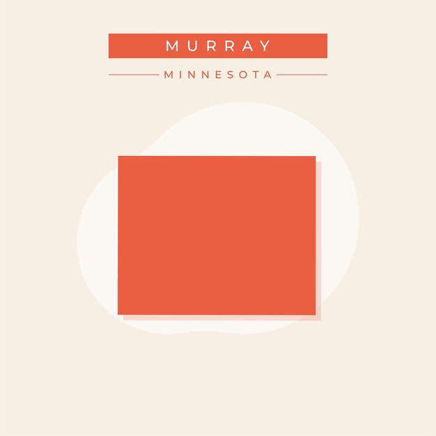 Ilustración vectorial del vector del mapa de Murray en Minnesota