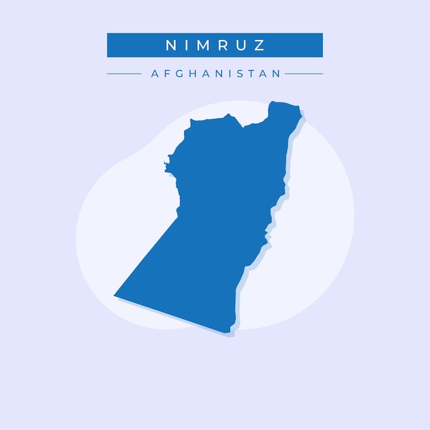 Ilustración vectorial vector del mapa de nimruz Afganistán