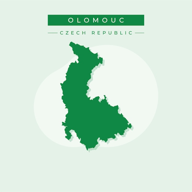 Ilustración vectorial del vector del mapa de Olomouc República Checa