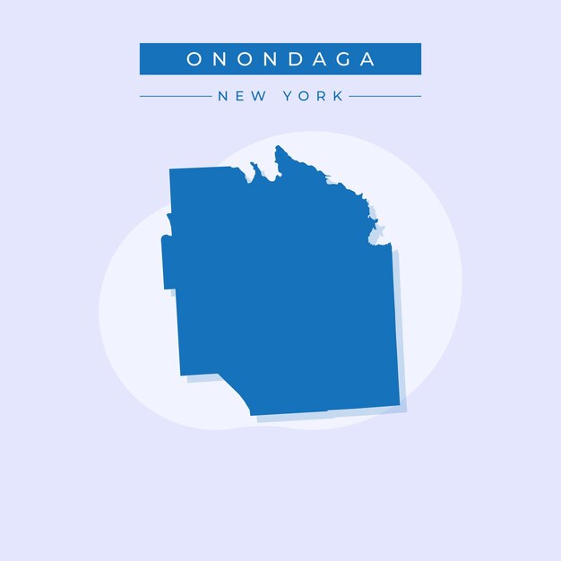 Ilustración vectorial del vector del mapa de Onondaga en Nueva York