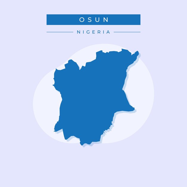 Ilustración vectorial del vector del mapa de Osun de Nigeria