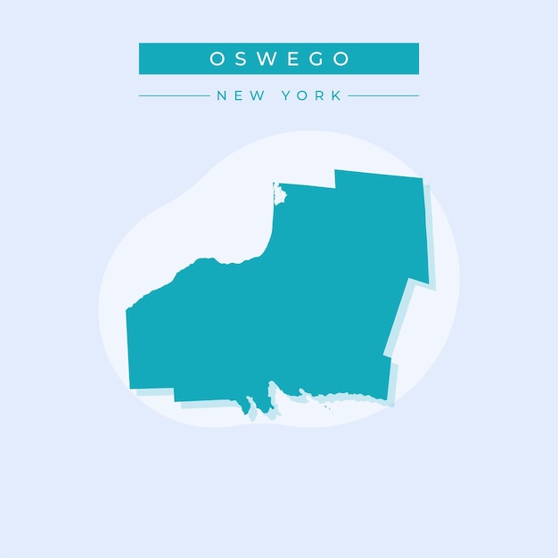 Ilustración vectorial del vector del mapa de Oswego en Nueva York