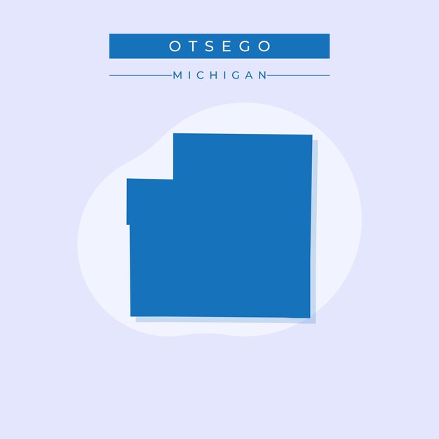 Ilustración vectorial del vector del mapa de Otsego en Michigan