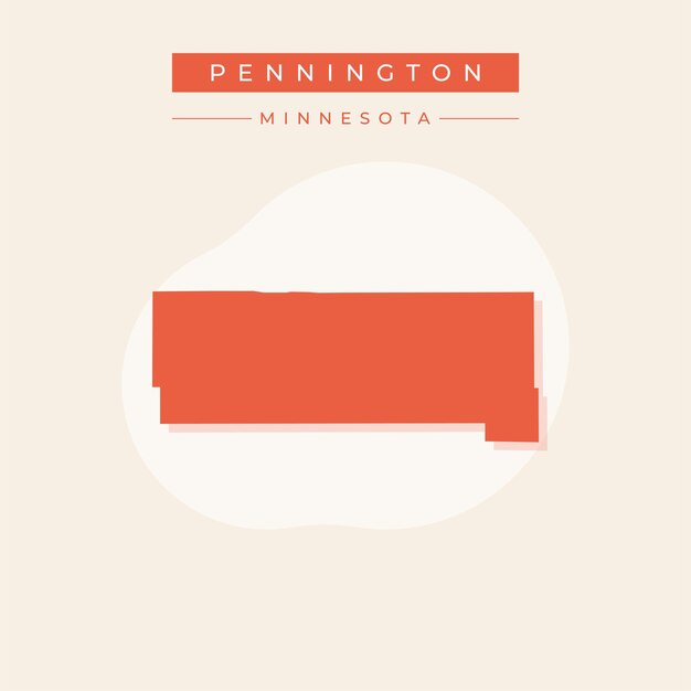 Ilustración vectorial del vector del mapa de Pennington en Minnesota