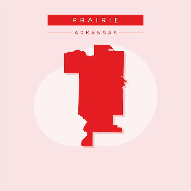 Ilustración vectorial del vector del mapa de las praderas de Arkansas