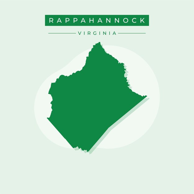 Ilustración vectorial del vector del mapa de Rappahannock en Virginia