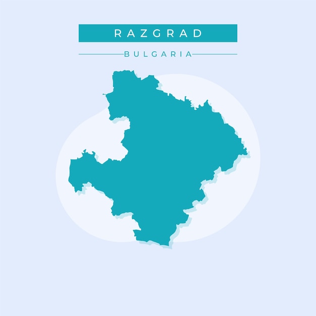 Ilustración vectorial del vector del mapa de Razgrad en Bulgaria