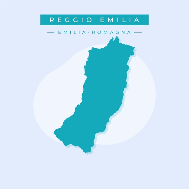 Vector ilustración vectorial del vector del mapa de reggio emilia en italia