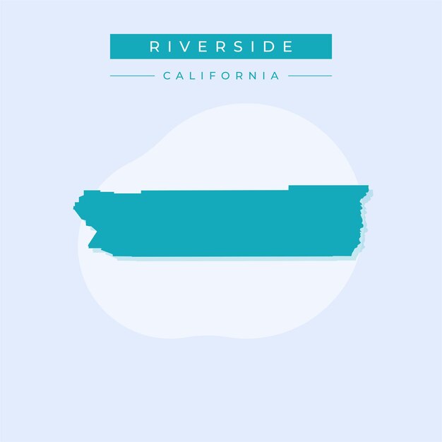 Ilustración vectorial del vector del mapa de Riverside en California
