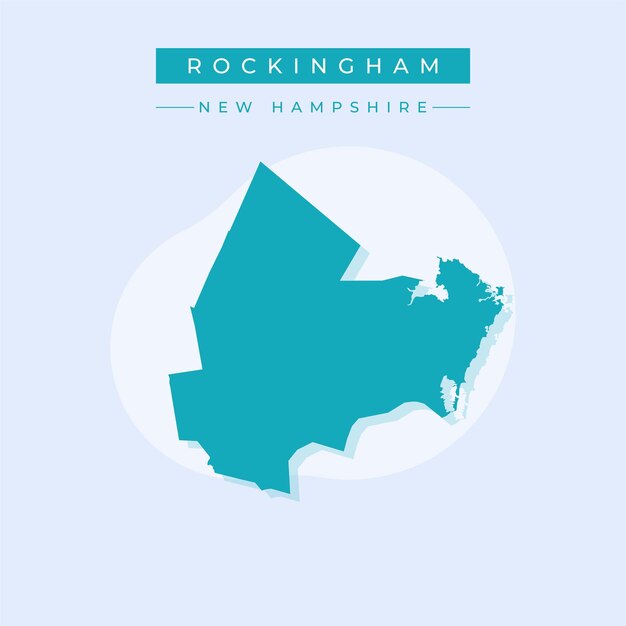 Ilustración vectorial del vector del mapa de Rockingham en el estado de Nueva Hampshire