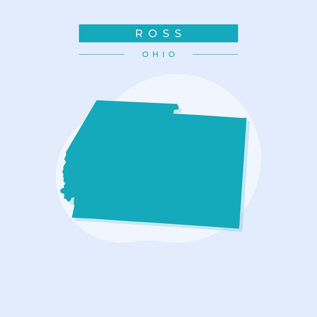 Ilustración vectorial del vector del mapa de Ross en Ohio