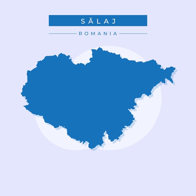 Ilustración vectorial del vector del mapa de Salaj de Rumania