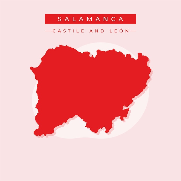 Vector ilustración vectorial del vector del mapa de salamanca españa