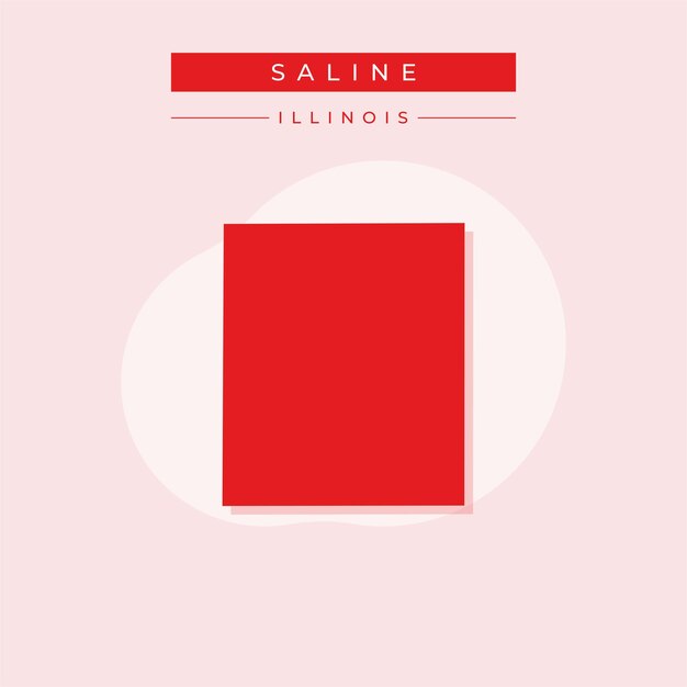 Ilustración vectorial del vector del mapa salino de Illinois