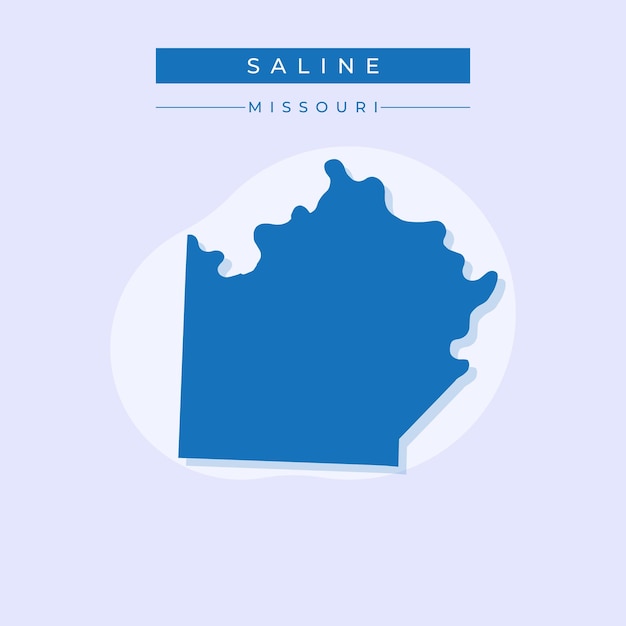 Ilustración vectorial del vector del mapa salino de Missouri