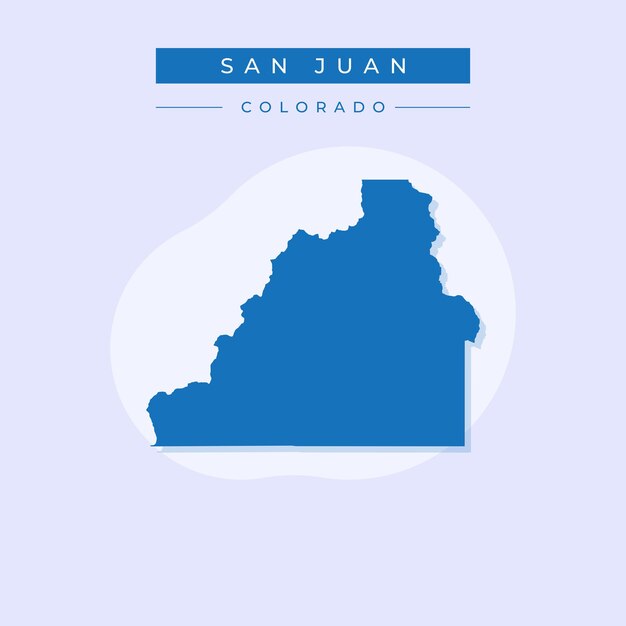Ilustración vectorial del vector del mapa de San Juan en Colorado