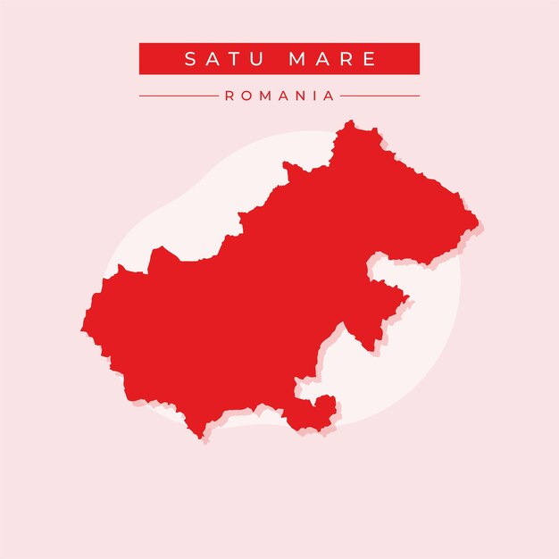 Ilustración vectorial del vector del mapa de Satu Mare Rumania