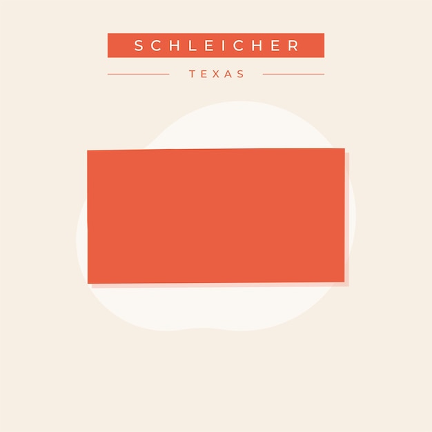 Ilustración vectorial del vector del mapa de Schleicher en Texas