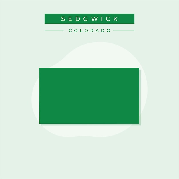 Ilustración vectorial del vector del mapa de Sedgwick en Colorado