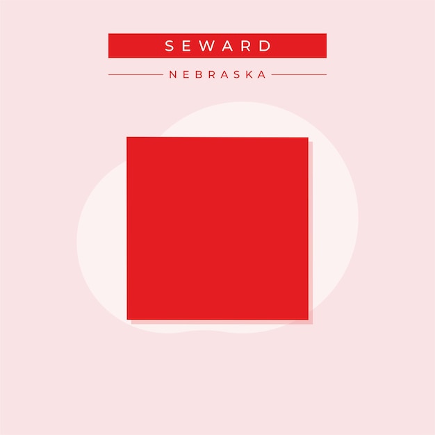 Ilustración vectorial del vector del mapa de Seward en Nebraska