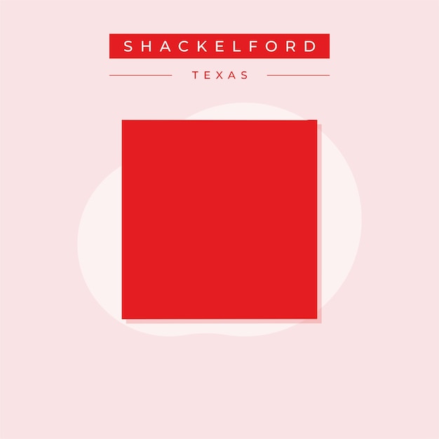 Ilustración vectorial del vector del mapa de Shackelford en Texas