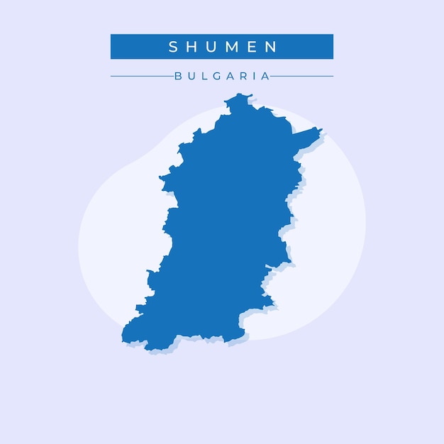 Ilustración vectorial del vector del mapa de Shumen en Bulgaria