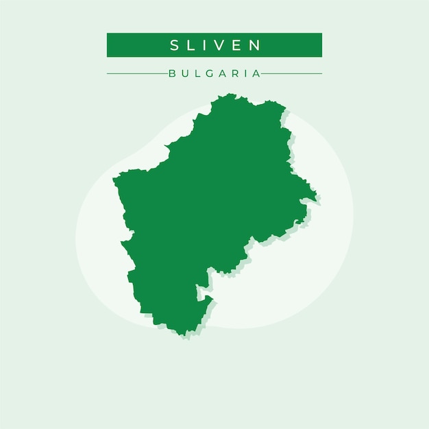 Ilustración vectorial del vector del mapa de Sliven en Bulgaria