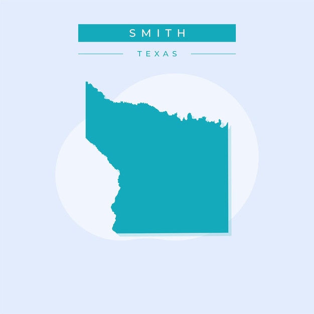 Ilustración vectorial del vector del mapa de Smith en Texas