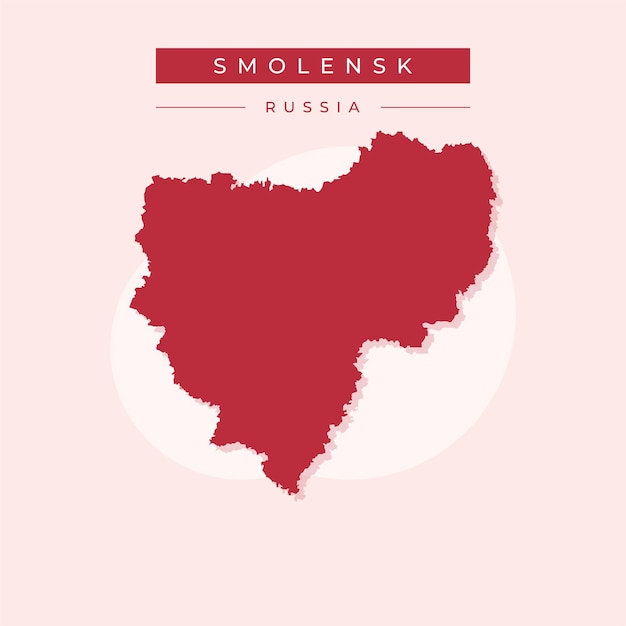 Ilustración vectorial del vector del mapa de Smolensk de Rusia