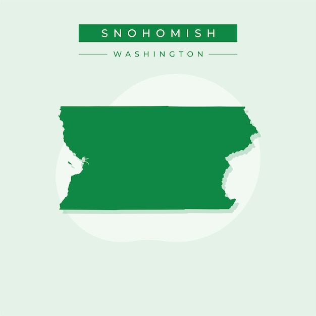Ilustración vectorial del vector del mapa de Snohomish en Washington