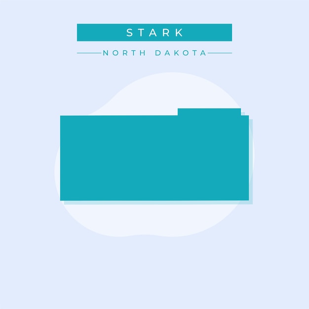Ilustración vectorial del vector del mapa de Stark en Dakota del Norte