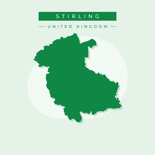 Ilustración vectorial del vector del mapa de Stirling Reino Unido