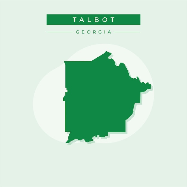 Ilustración vectorial del vector del mapa de Talbot en Georgia