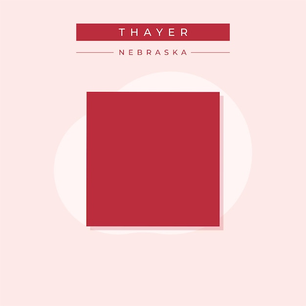 Ilustración vectorial del vector del mapa de Thayer en Nebraska