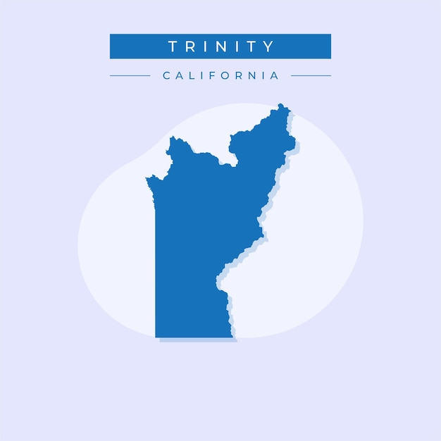 Ilustración vectorial del vector del mapa de la trinidad en california