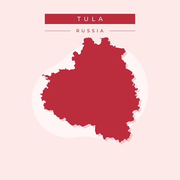 Ilustración vectorial del vector del mapa de Tula de Rusia