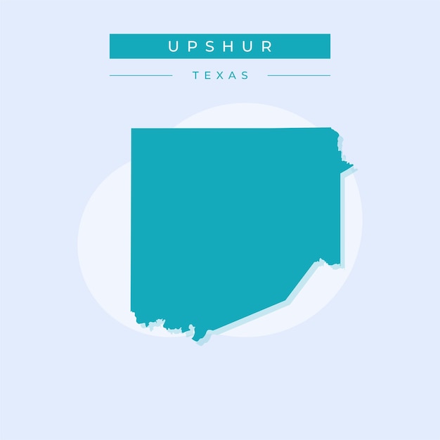 Ilustración vectorial del vector del mapa de Upshur en Texas