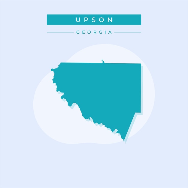 Ilustración vectorial del vector del mapa de Upson en Georgia