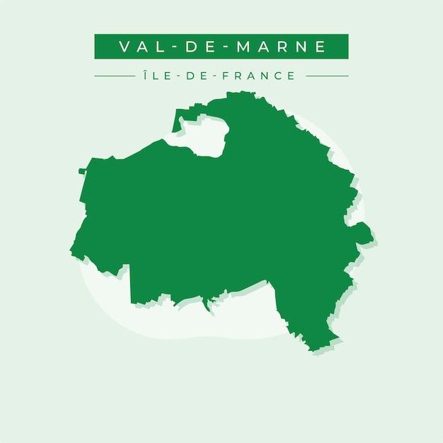 Ilustración vectorial del vector del mapa de ValdeMarne en Francia