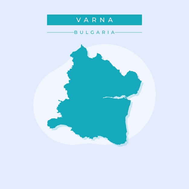 Ilustración vectorial del vector del mapa de Varna en Bulgaria